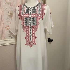 Lowest $ Johnny Was Silk Embroidered Tunic L
